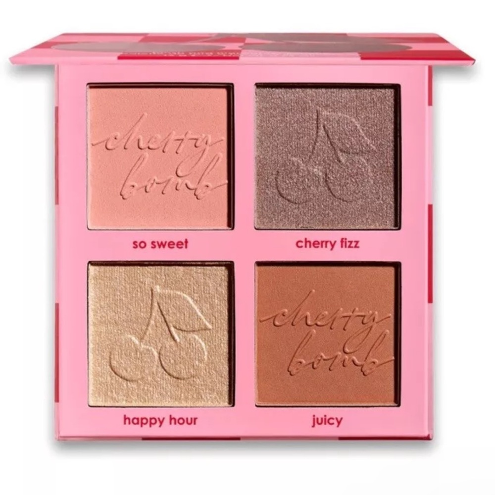 4-Color Blush & Highlight Palette - Pink/Bronze